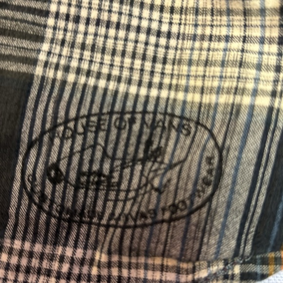 Vans Off The Wall Mens Grey and Blue Plaid Western Button Down Shirt Size Med - Picture 7 of 7